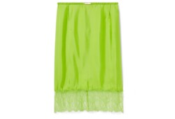 Rock aus Viskose-Twill mit Blumen-Spitze