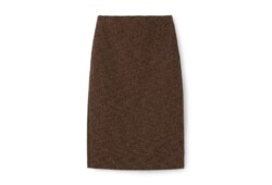 Seeded wool skirt