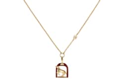 Collana con ciondolo pendente ispirato al cavallo