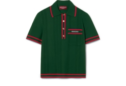 Polo shirt with striped trim