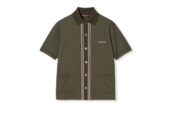 Chemise polo en piqué de coton avec broderie