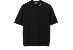 T-Shirt aus Seide und Baumwolle mit Gucci Intarsie