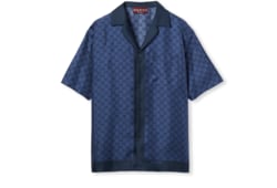 Chemise de bowling en twill de soie à imprimé