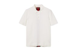 Polo in maglia di lana con Web