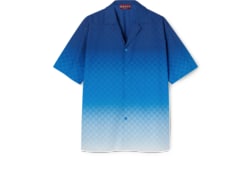 Camicia bowling in popeline di cotone con stampa