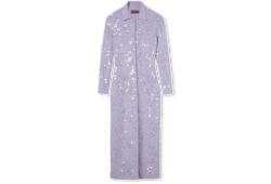 Embroidered sequin polo dress