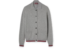 Cardigan aus Wolle und Kaschmir mit Web