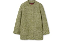 Cappotto in lana e cotone bouclé