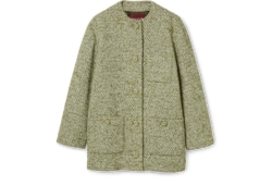 Wool cotton bouclé coat