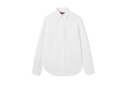 Camicia in popeline di cotone pesante con ricamo