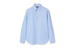 Cotton poplin shirt with logo