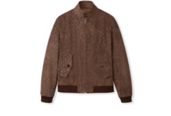 Embossed GG suede bomber jacket
