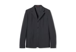 Veste en twill de laine à simple boutonnage