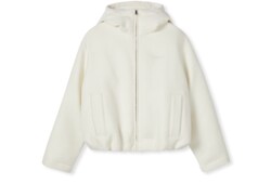 Jacke aus Wollbouclé mit Logo