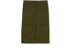 Cotton canvas skirt with embroidery