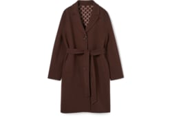 Reversible silk wool coat