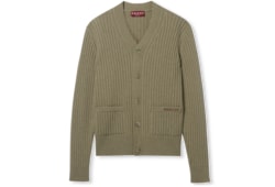 Cardigan aus geripptem Woll-Kaschmirstrick