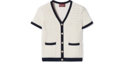 Fine cotton crochet cardigan