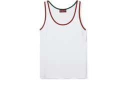 Rib cotton tank top with Web