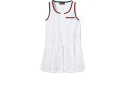 Robe en popeline de coton avec bande Web