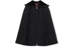 Veste effet cape matelassée avec broderie