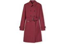 Double gabardine trench coat