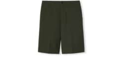 Wool twill shorts with logo