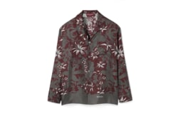Printed silk twill shirt
