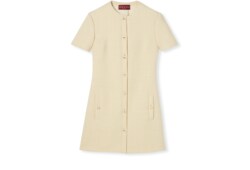 Textured wool tweed dress