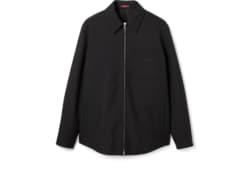 Wool twill zip overshirt