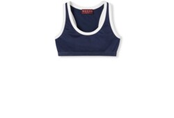 Top in jersey tecnico con logo