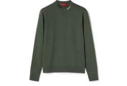 Maglione in maglia di cotone e seta con intarsio