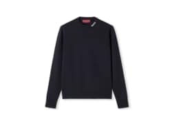 Maglione in maglia di cotone e seta con intarsio