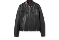 Jacke aus weichem Leder mit Reißverschluss