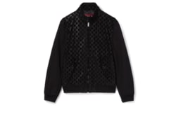 Bomber in pelle scamosciata GG in rilievo