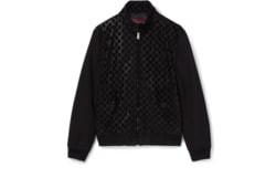 Embossed GG suede bomber jacket