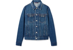 Cotton denim jacket with Horsebit