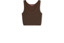 Stretch GG viscose jacquard tank top