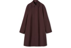 Manteau en laine contrecollée avec logo