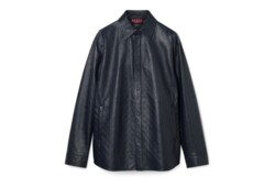 เสื้อเชิ้ต GG leather and nylon shirt