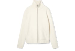 Jacke aus Piqué-Strick aus Wolle und Kaschmir mit RV