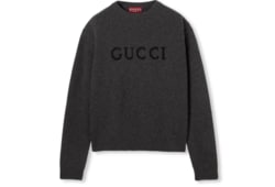 Wool cashmere rib knit sweater