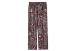 Pantalón de sarga de seda con estampado