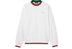 Sweatshirt aus Baumwoll-Piqué mit Web