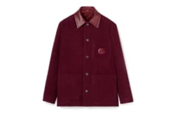 Velvet corduroy jacket with Double G