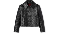 Embossed GG leather jacket