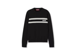 Maglione in seta e cotone con intarsio