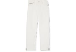 Pantalon en denim à lisière en coton