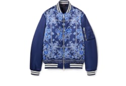 Printed satin zip jacket