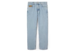 Washed denim pant with GG insert